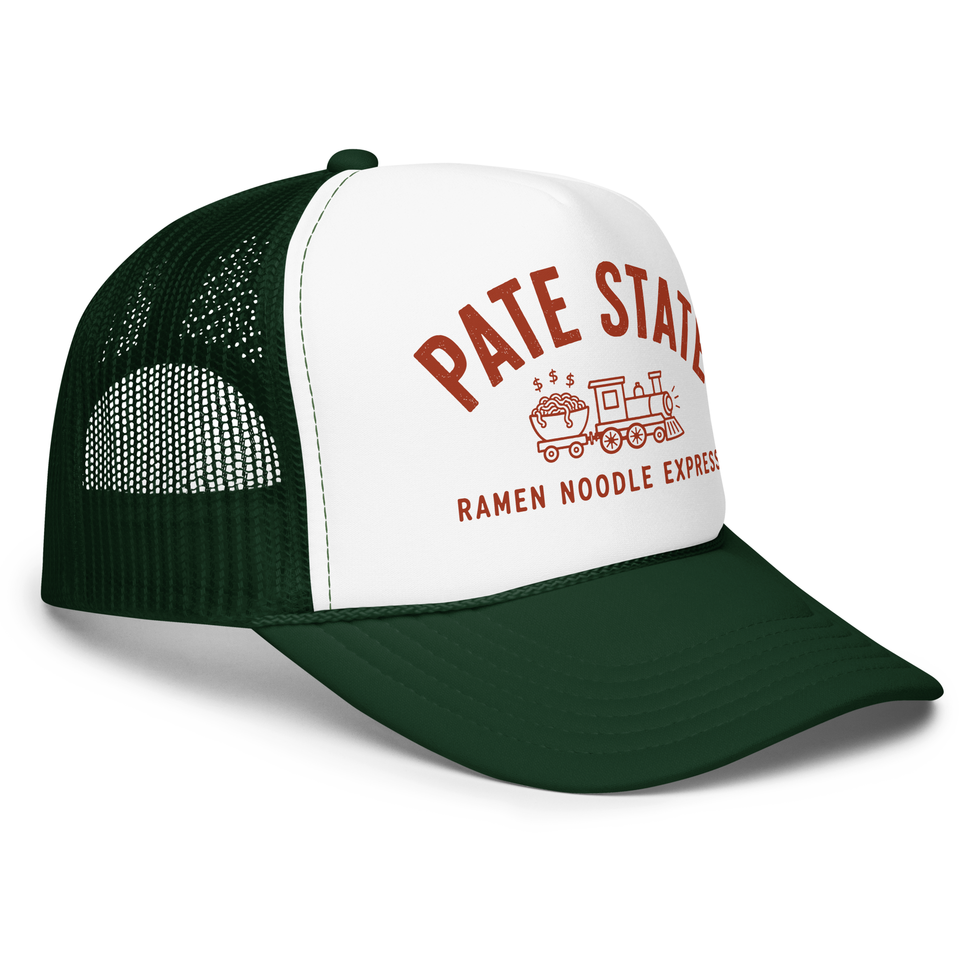 Ramen Noodle Express Foam Trucker Hat – Pate State Material Ramen Noodle Express Foam Trucker Hat – Pate State Material